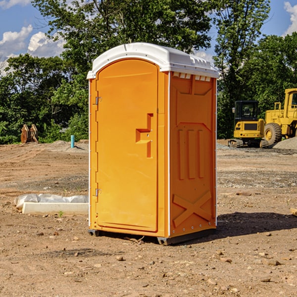 how often are the portable restrooms cleaned and serviced during a rental period in Keokuk